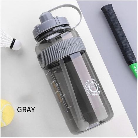 Gourde,Bouilloire de grande capacité, bouteille d'eau pour sport en plein air, escalade, vélo, Portable, gymnase - Gray-1500ML