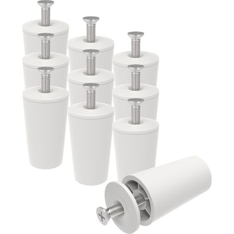 Lot de 10 Butée de Volet Roulant Blanche 40mm, Butée d’arrêt pour Lame Finale de Volet Roulant/Store/Persienne, Butoir de Tampon avec Vis M540 et Rondelle (1/5)