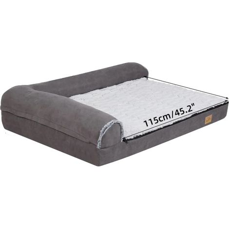 Cama para perros, funda de felpa suave, funda extraíble y lavable, 2XL 135x100x28cm (1/2)