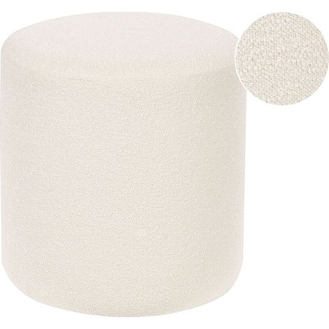 Pouf MOAB Bouclé Weiß