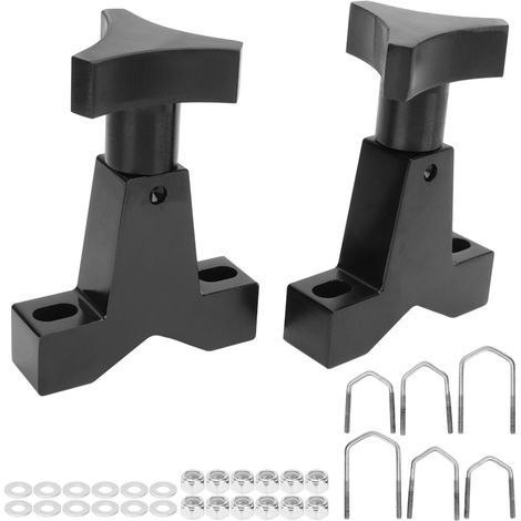Support de cric hydraulique en acier allié noir, fixation pour tubes carrés et ronds de 1 à 2,5 pouces, système de montage robuste (1/5)