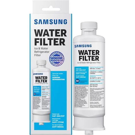 Filtro de agua DA97-17376B para refrigerador, compatible con Samsung HAF-QIN/EXP, HAF-QIN, DA97-08006C, RF28R7351Xenon, RF23M8070backpack, WS645A (1 unidad)