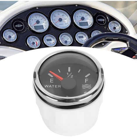 52-mm-/2-Zoll-Wasserstandsanzeiger mit 9–32 V DC Smart-Alarm für Boote und Wohnmobile, 0–190 Ohm europäischer Sensor (1/5)