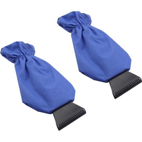 2 piezas, Raspador de hielo con guante, Negro, Raspador de hielo para coche, Raspador de nieve, Raspador de ventanas, Raspador de hielo (1/5)
