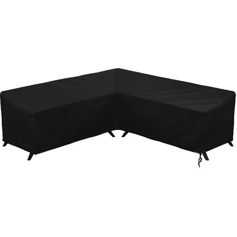 Funda impermeable y resistente para sofá esquinero de exterior con forma, con ventilación, lado izquierdo, 286 x 222 x 82 cm. (1/5)