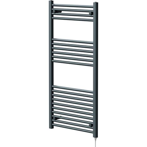 Pizarro Anthracite 1200mm x 600mm Straight Electric Heated Towel Rail (1/5)