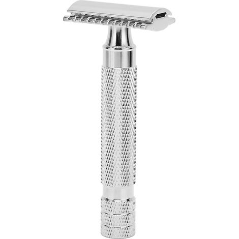 Rasoir Sécurité Vintage Manuelle pour Hommes - Poignée Ergonomique Antirouille - Idéal Barbier Maison, Salon & Voyage - Cadeau (1/5)