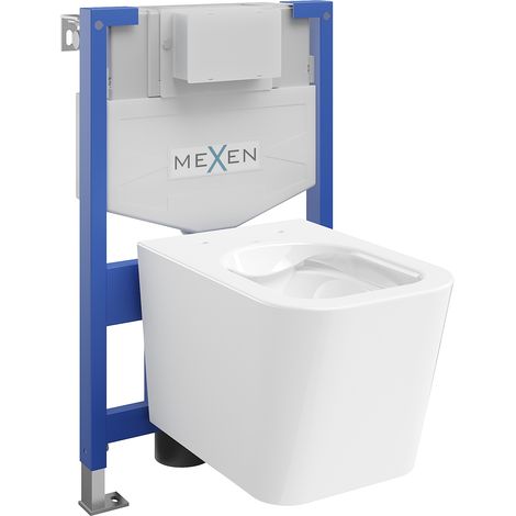 Mexen Teo conjunto empotrado WC bastidor Fenix XS-F con taza WC, blanco brillo - 6803385XX00 (1/3)
