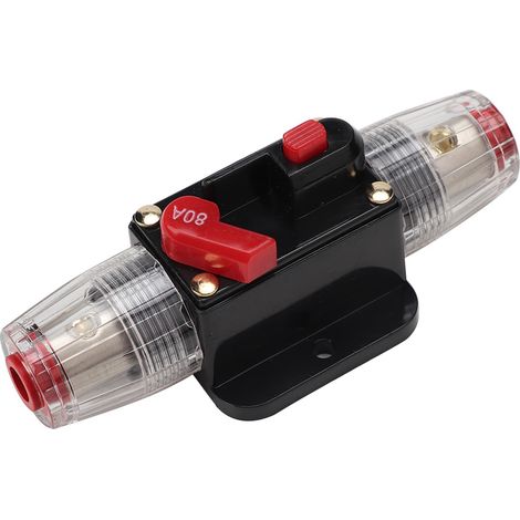 Coupe-circuit 12V Auto Bateau Audio Réarmable 80A Fusible de Protection (1/5)