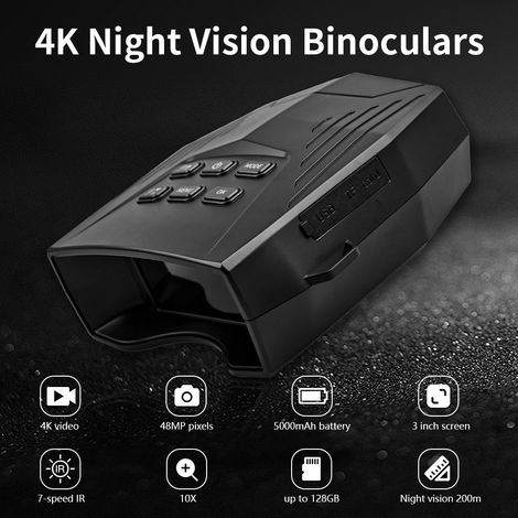 Caméra de vision nocturne infrarouge extérieure Z8 + lampe torche, haute définition 4K - Z8-4K