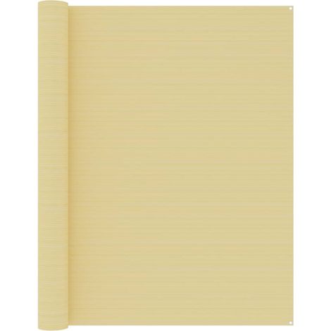 Tapis de tente Terrasse Salon Cuisine - Tapis de jardin 250x400 cm Beige BV377759 - BonneVie (1/4)