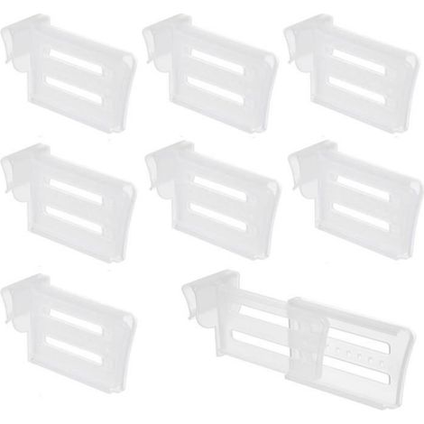 Allocateur d'Espace Réfrigérateur,8 Séparateurs Transparents Ajustables pour Porte de Frigo,Organisateur Multifonction (1/4)