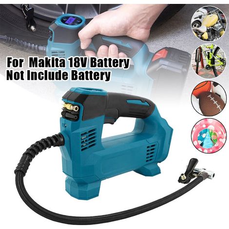 Compresseur de Pneus Sans Fil 18V - Pompe à Air Numérique Auto-Stop - 10 L/min - Écran LED - Compatible Batteries Makita (Batterie Non Incluse) (1/5)