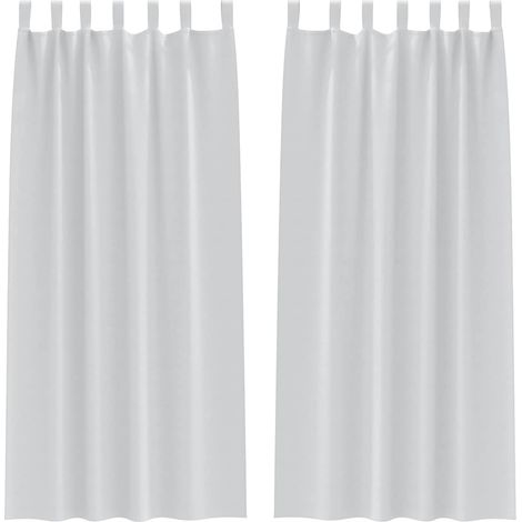 Maison Exclusive - Verdunkelungs-Vorhänge mit Ringen 2 pcs Helles