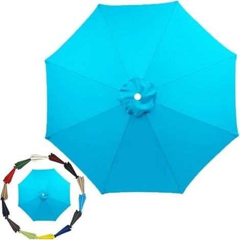 Telo di ricambio per ombrellone da giardino e patio, 6 stecche, set da 8 pezzi, per diametri di 0,5 ft, 8 ft, 9 ft, 10 ft (Rosso, 200 cm/6,5 ft, 6 stecche)