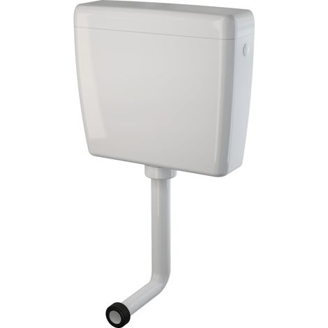 Niedrigstehender Toilettenspülkasten mit Start-Stopp-Funktion, weiß (1/2)