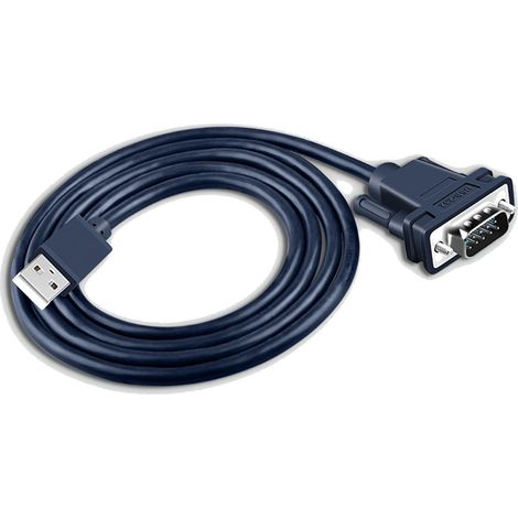 Adaptateur USB vers RS232, câble adaptateur de port série DB9 en cuivre étamé PVC de 2 m (6,56 pi) pour PC et imprimante (1/4)