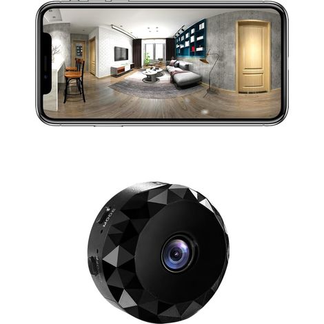 Mini cámara espía WiFi 1080P - Detección de movimiento - Batería con 90 minutos de duración - Negra (1/4)