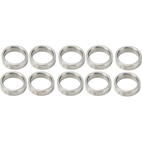 Kit de 10 rondelles d'espacement, diamètre extérieur 15 mm, diamètre intérieur 12 mm, en acier inoxydable, accessoire de quincaillerie 3515-0015-0040 (1/5)
