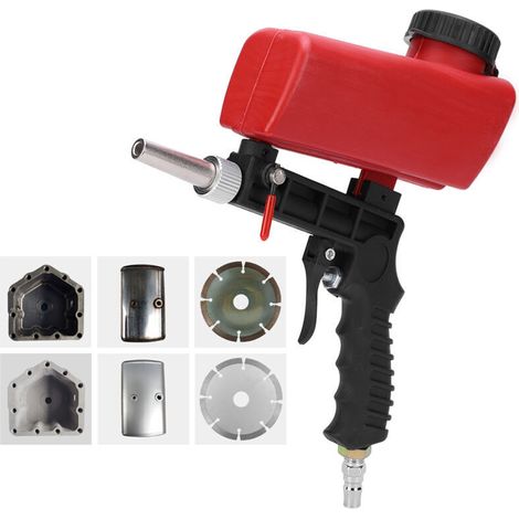 Sableuse Portative, Kit de Pistolet de Sableuse Portable Petite Buse Pistolet de Sablage Pneumatique Sablage au Verre, pour Enlever Les écailles de Peinture Rouille