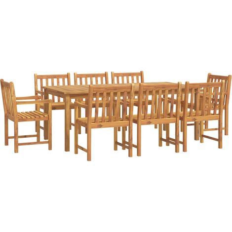 Maison Exclusive - Set da Pranzo da Giardino 9 pz Legno Massello di Acacia