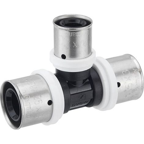 Pressfitting-T-Stück PPSU - Mittelabgang reduziert - 26 x 3,0 - 20 x 2,0 - 26 x 3,0 mm für MV-Rohr
