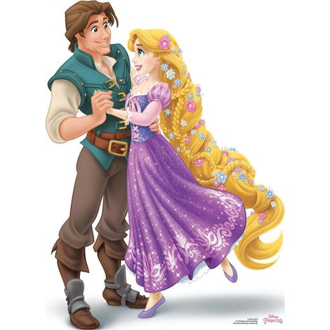 Figurine en carton Disney - Raiponce et Flynn Rider Hauteur 83 cm (1/5)