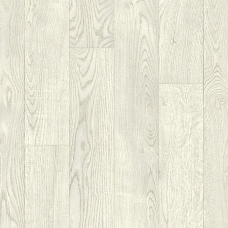 Sol PVC Textile - Aspect parquet chêne blanc - Rouleau de 3m x 3m (1/3)