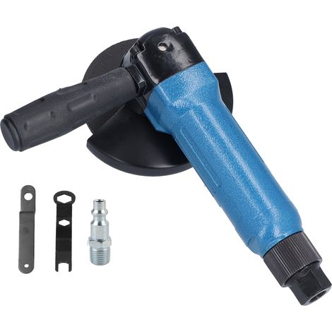 4in Air Angle Grinder Adjustable Speed Portable Pneumatic Polishing Machine 11000rpm KP‑632Blue American Style
