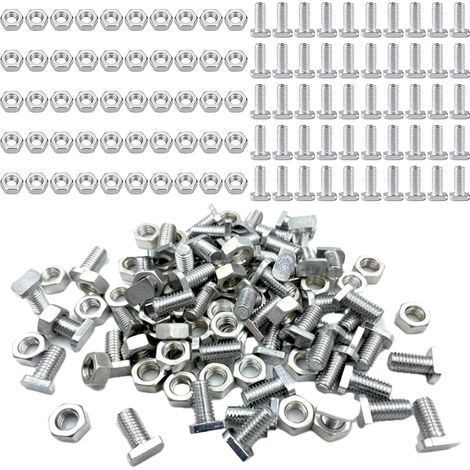 Lot de 50 vis à tête marteau M6 pour serres, abris en verre, aluminium (1/5)