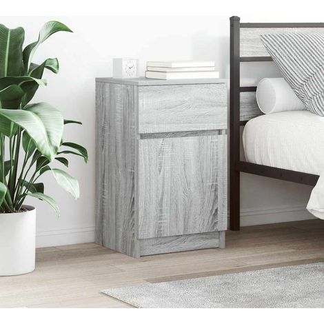 Nachttisch Grau Sonoma 39x35x65 cm Holzwerkstoff