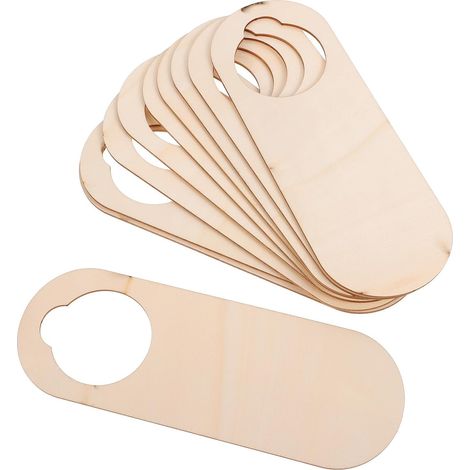 Plaque de Porte en Bois Non Finition à Suspendre, Lot de 10 (1/5)