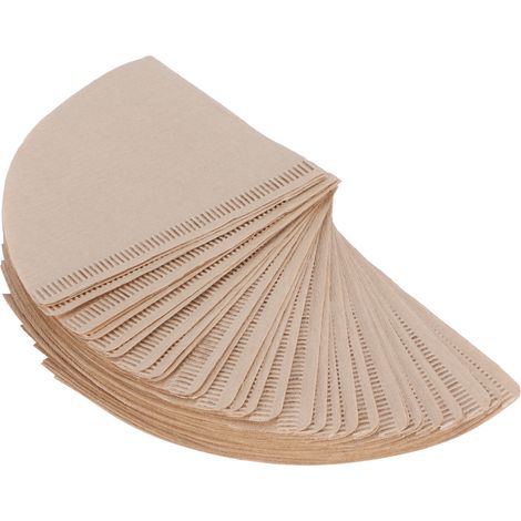 100 kegelförmige Einweg-Kaffeefilter, 14x10 cm, Zubehör für Kaffeemaschinen. (1/5)