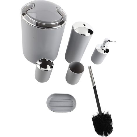 d accessoires de salle de bain en plastique Cryfokt 6 pièces