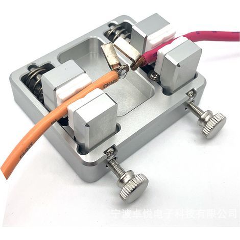 Heavy-duty aluminum soldering stand with adjustable clamp for wire, soldering, PCB assembly, jewelry making, watch repair, and electronics. (1/5)