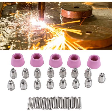 Kit d'accessoires de 35 pièces pour torche de découpe plasma à air comprimé, compatible avec les torches de découpe plasma des séries SG55/AG60 (1/5)
