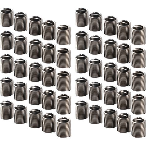 50pcs M101.25 Steel Wire Thread Insert Thread Protection Sleeve Thread Repair 2D (1/5)