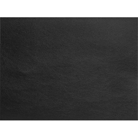 Rechteckiges Tischset schwarz genarbtes Leder 45 x 30 cm]