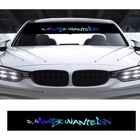 Sticker autocollant voiture avant arrière fenêtre pare-brise coloré couverture réfléchissante style décorationsticker pare brise voiture sticker pare brise voiture+autocollant pare brise voiture (1/5)