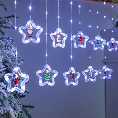 Guirlande rideau fenêtre 3 m USB blanc