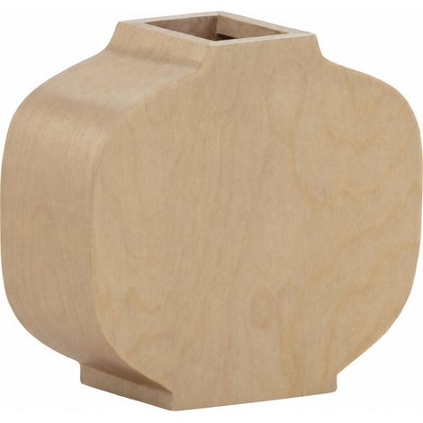 Vase sculptural en bois mdf naturel - naturel (1/5)