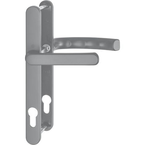 Drückergarnitur LIÈGE - Schmalschild 24 mm, Griff flach,67 - 72,Edelstahl-Effekt (1/4)
