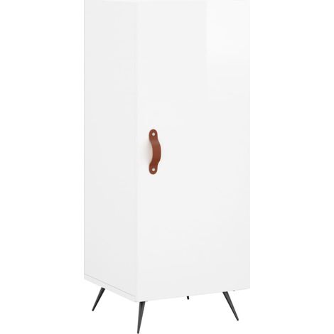 Maison Exclusive - Credenza Bianco Lucido 34,5x34x90 cm in Legno Multistrato