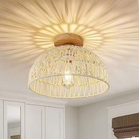 Lustre Suspension Rétro Suspension Luminaire actuel Style Goutte Chapeau Plafonnier E27 Métal chêne (1/5)