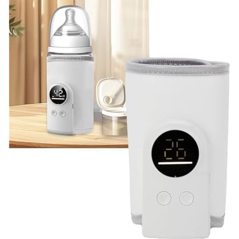 Chauffage de Biberon USB Chauffage Rapide 18 W Fast avec un R¨chauffement de Lait Portable ¨¤ Temp¨rature Constante pour les Sacs ¨¤ Couches de Voyage sur le Pouce des Parents (whrite) (1/3)