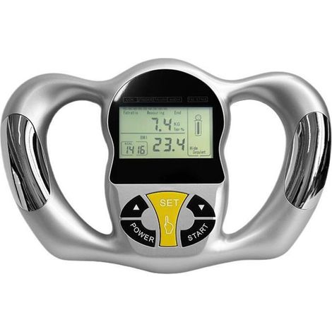 Lntyq Tragbarer Körperfettanalysator, tragbarer digitaler BMI-Monitor, Körperfettmessgerät, Kalorien-BMI-Messung, LCD-Bildschirm, Gesundheitsmonitor