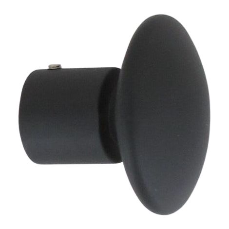 Tringle à Rideaux Métal Couleur au Choix Noir ou Blanc Mat Ø 20 mm + 2 Supports Courts Plafond ou Mur + 2 Embouts Champignon - Noir - Longueur 1.50 m. (1/3)
