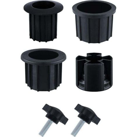 6 pièces Umbrella Stand Parts, Accessoires Pied Parasol avec Fil de Serrage Bouton Noir Accessoires Parasol de Terrasse pour Table de Terrasse Balcon Arrière-Cour (Noir)