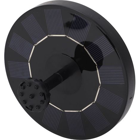 Pompe à eau solaire 1W, panneau solaire 130 mm, pompe de fontaine, hauteur de jet 30-50 cm, 6 buses incluses (1/5)