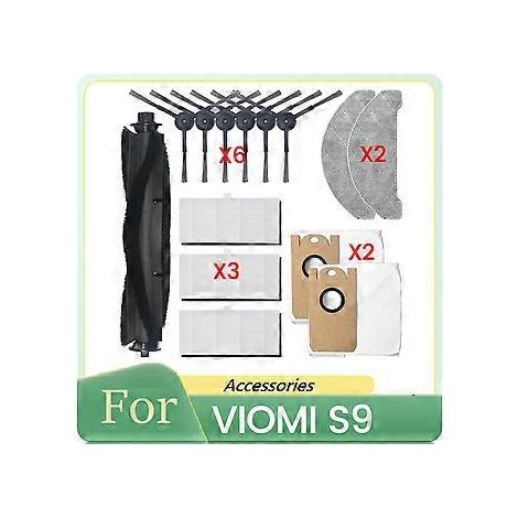 14-teiliges Zubehörset für den VIOMI S9 Saugroboter: Hauptbürste, Seitenbürste, Filter, Wischtuch, Staubbeutel (1/5)